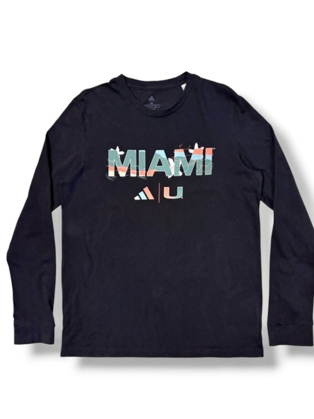 ADIDAS Black Miami Hurricanes Honoring Black Excellence Long Sleeve T-Shirt
